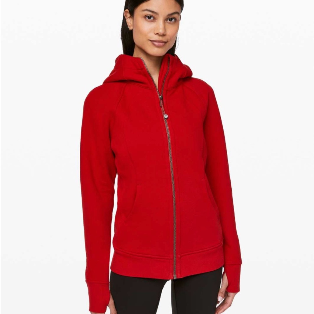 Lululemon Scuba Hoodie *Light Cotton Fleece - Dark Red Sz 12